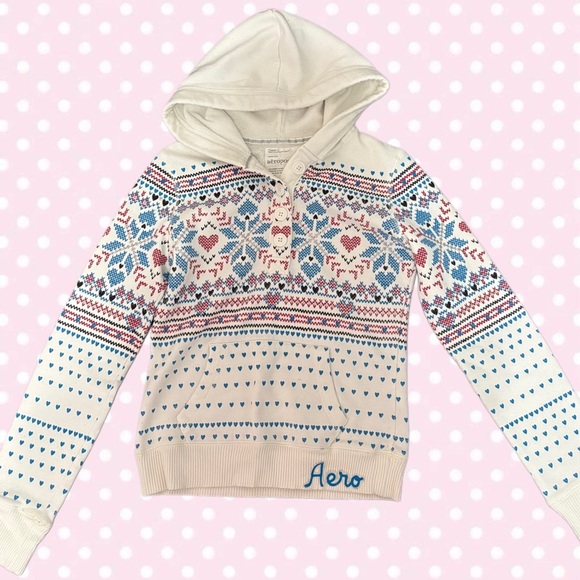Aeropostale Sweaters - rare Y2K aeropostale fair isle hoodie​